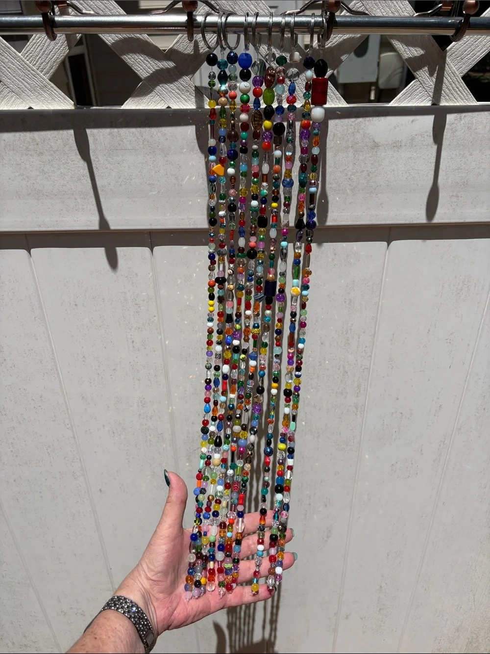 10 strands 24 inches long Handmade Multi-Color Beaded Curtain Panel